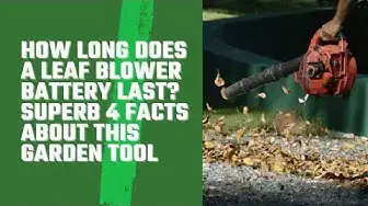 'Video thumbnail for How Long Does A Leaf Blower Battery Last? Superb 4 Facts About This Garden Tool'