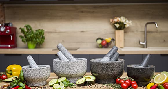 Granite mortar and pestle